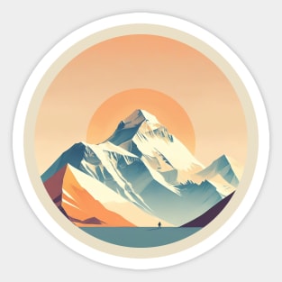 Minimalist Everest: Journey to the Summit T-shirt Sticker